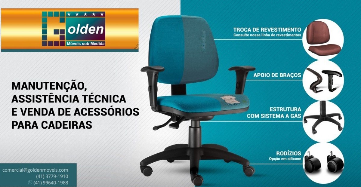 REFORMAS DE CADEIRAS - Golden Móveis cadeiras e poltronas para Escritório